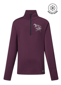 Kerrits Kid's In Stride Quarter Zip Fleece Tech Top - Solid