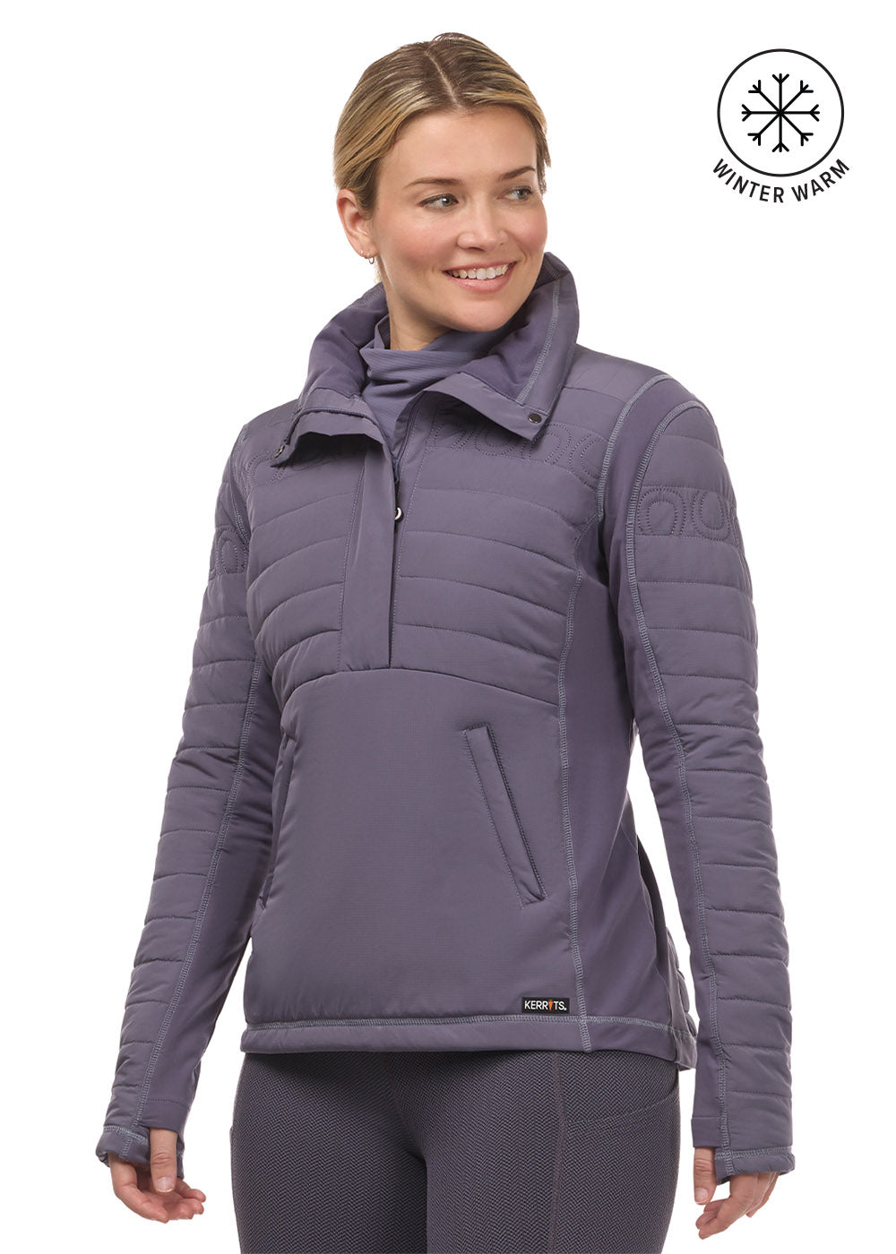 Kerrits Hoof Print Quilted Pullover Jacket