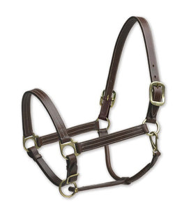 Triple Stitch Leather Halter