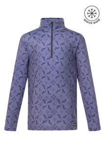 Kerrits Kid's First Level Quarter Zip Fleece Tech Top - Print