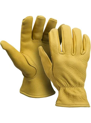 Men's Leather Driving Gloves-tan : large