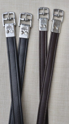 Black Oak 7/8 Calf Lined Stirrup Leathers