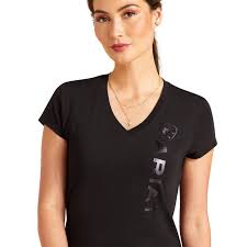 Ariat Vertical Logo V-Neck T-Shirt