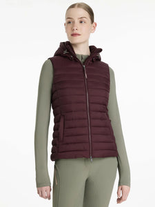 Rose Hooded Puffer Gilet