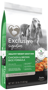 Exclusive Signature Healthy Weight Chicken & Brown Rice Adult Dog Food